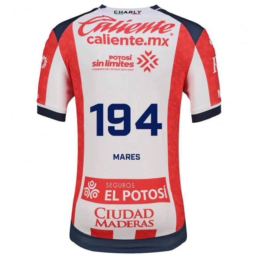 Danxen Hombre Camiseta Cristian Mares #194 Rojo Blanco Negro 1ª Equipación 2026/27 La Camisa México