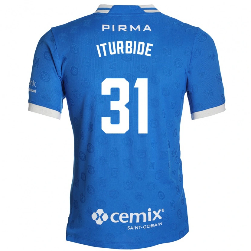 Danxen Hombre Camiseta Luis Iturbide #31 Azul Blanco Rojo 1ª Equipación 2026/27 La Camisa México