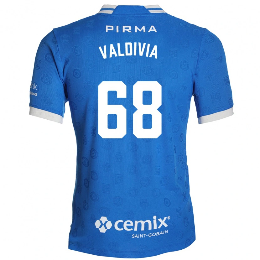 Danxen Hombre Camiseta Christian Valdivia #68 Azul Blanco Rojo 1ª Equipación 2026/27 La Camisa México