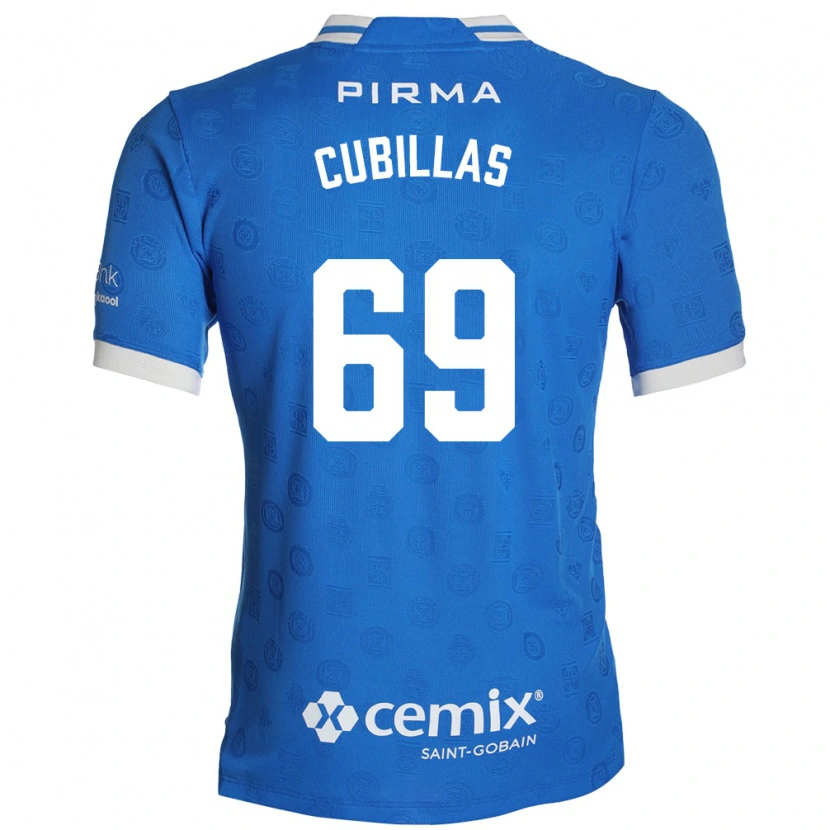 Danxen Hombre Camiseta Andre Cubillas #69 Azul Blanco Rojo 1ª Equipación 2026/27 La Camisa México