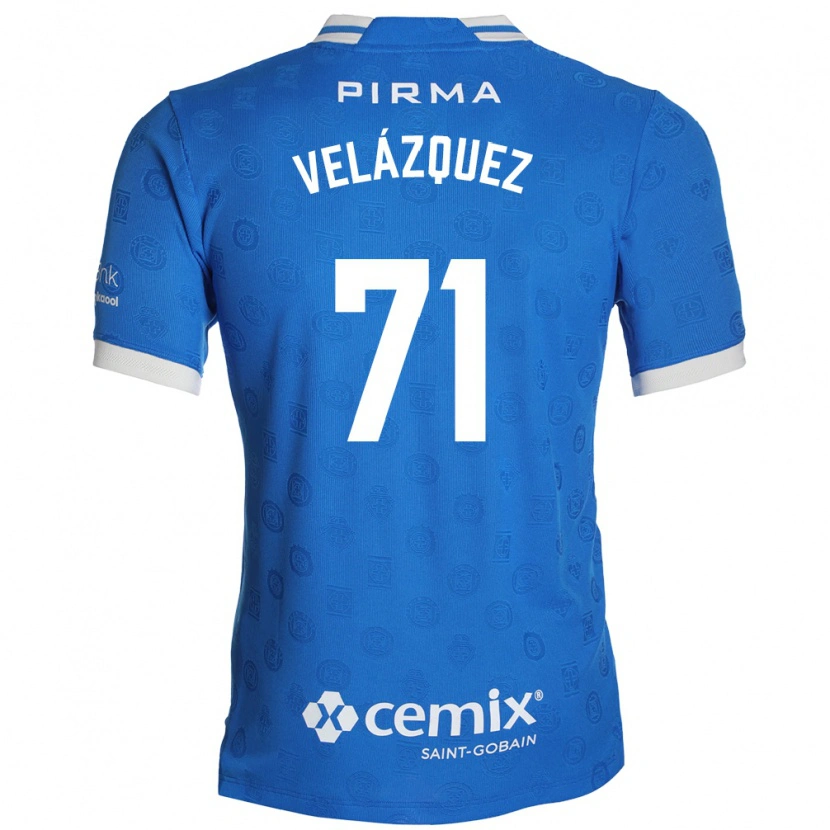 Danxen Hombre Camiseta Víctor Velázquez #71 Azul Blanco Rojo 1ª Equipación 2026/27 La Camisa México