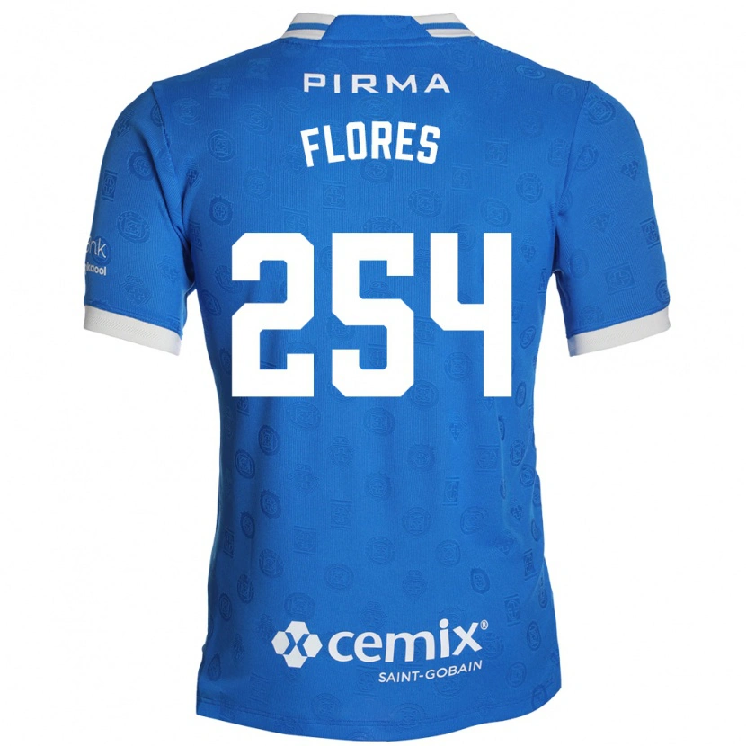 Danxen Hombre Camiseta Derek Flores #254 Azul Blanco Rojo 1ª Equipación 2026/27 La Camisa México