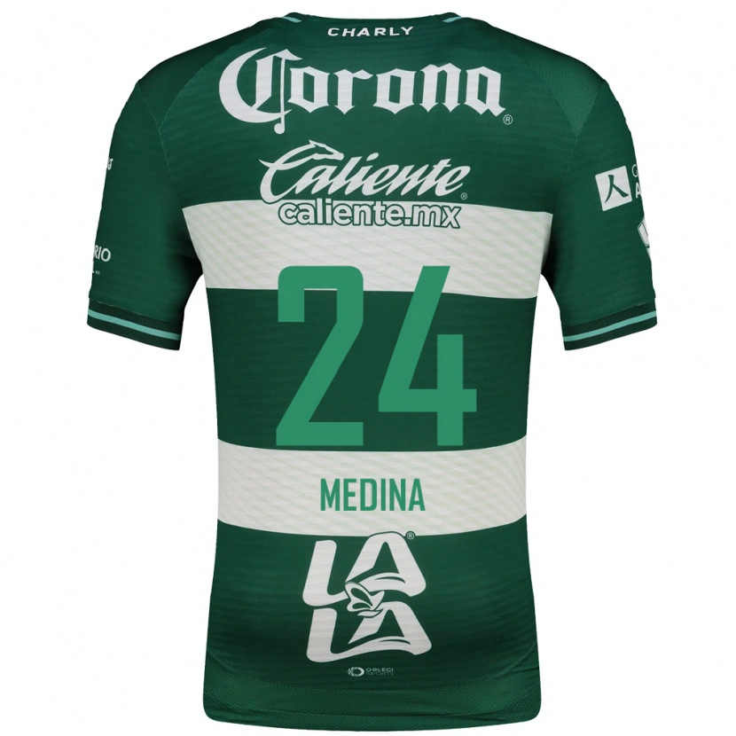 Danxen Hombre Camiseta Diego Medina #24 Verde Blanco 1ª Equipación 2026/27 La Camisa México