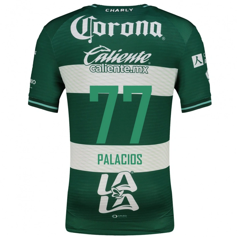 Danxen Hombre Camiseta Kevin Palacios #77 Verde Blanco 1ª Equipación 2026/27 La Camisa México