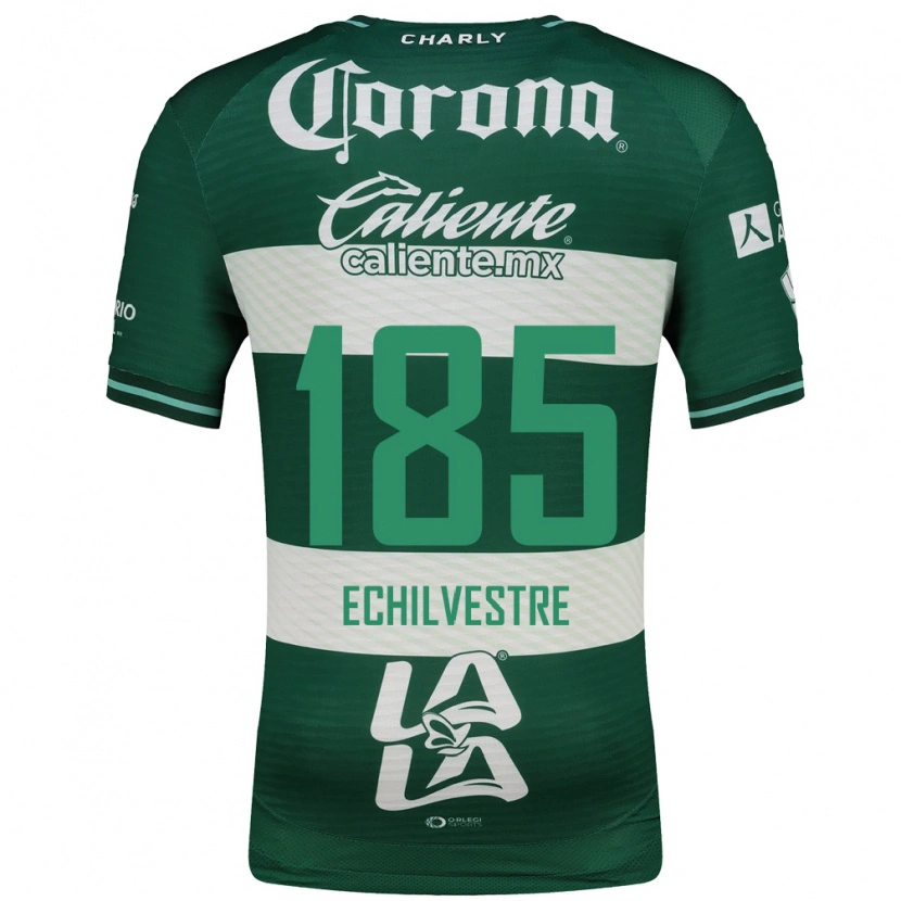 Danxen Hombre Camiseta Juan Echilvestre #185 Verde Blanco 1ª Equipación 2026/27 La Camisa México