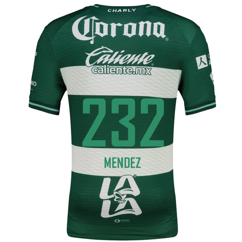 Danxen Hombre Camiseta José Méndez #232 Verde Blanco 1ª Equipación 2026/27 La Camisa México
