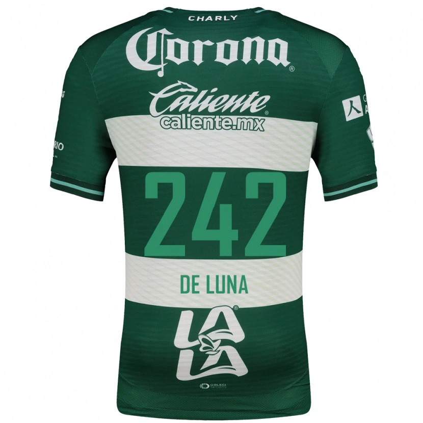 Danxen Hombre Camiseta Eduardo De Luna #242 Verde Blanco 1ª Equipación 2026/27 La Camisa México
