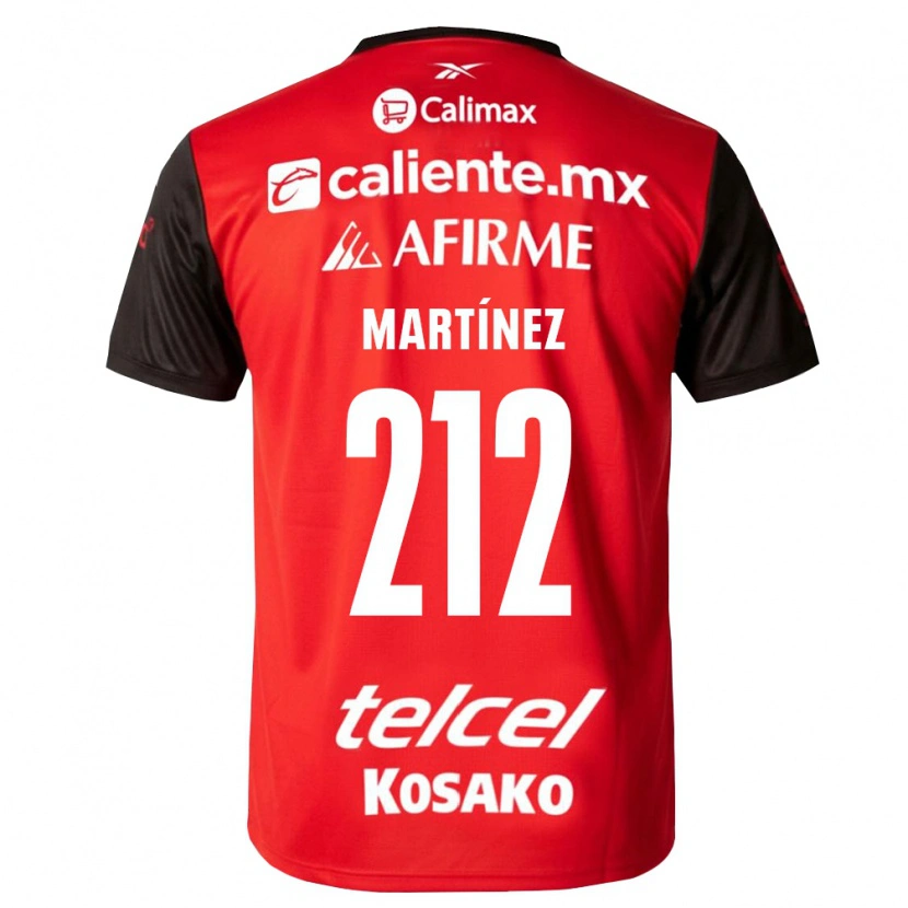 Danxen Hombre Camiseta Juan Martínez #212 Negro Rojo 1ª Equipación 2026/27 La Camisa México