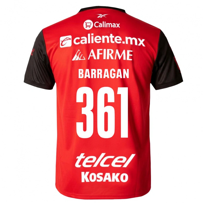Danxen Hombre Camiseta Jesús Barragán #361 Negro Rojo 1ª Equipación 2026/27 La Camisa México