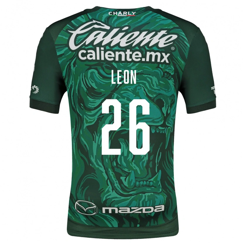 Danxen Hombre Camiseta Armando León #26 Verde Negro 1ª Equipación 2026/27 La Camisa México