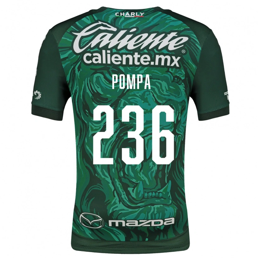 Danxen Hombre Camiseta Gerardo Pompa #236 Verde Negro 1ª Equipación 2026/27 La Camisa México