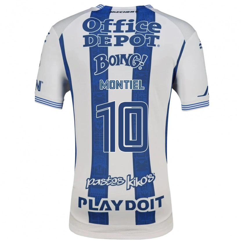 Danxen Hombre Camiseta Elías Montiel #10 Blanco Azul Marino 1ª Equipación 2026/27 La Camisa México