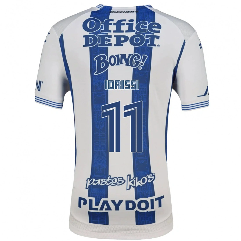 Danxen Hombre Camiseta Oussama Idrissi #11 Blanco Azul Marino 1ª Equipación 2026/27 La Camisa México