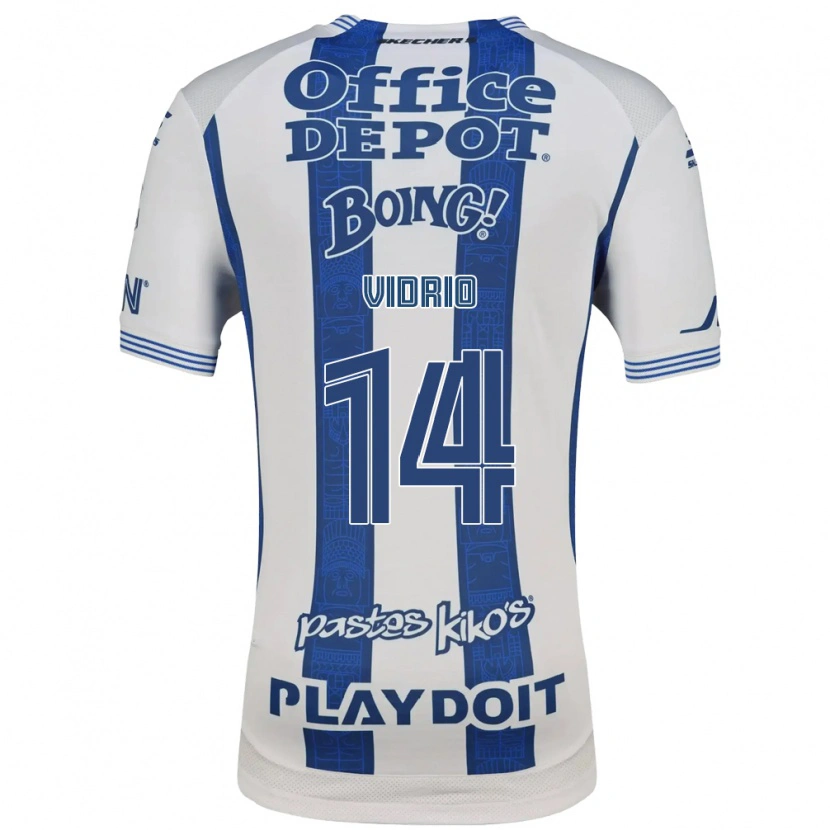 Danxen Hombre Camiseta Nailea Vidrio #14 Blanco Azul Marino 1ª Equipación 2026/27 La Camisa México