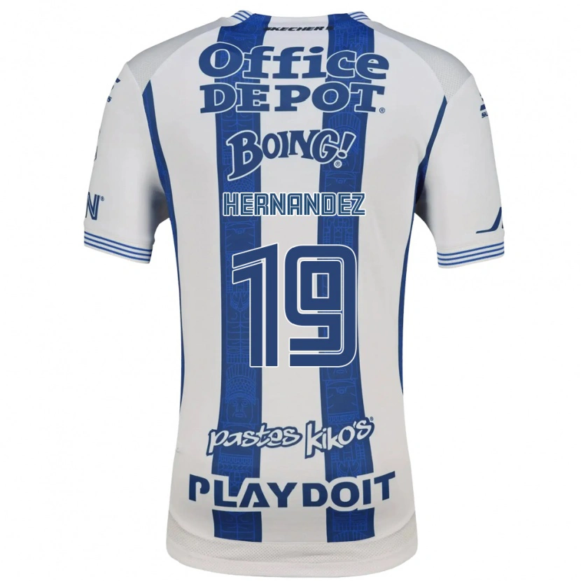 Danxen Hombre Camiseta Illian Hernández #19 Blanco Azul Marino 1ª Equipación 2026/27 La Camisa México