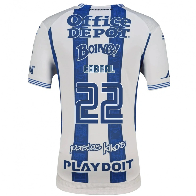 Danxen Hombre Camiseta Gustavo Cabral #22 Blanco Azul Marino 1ª Equipación 2026/27 La Camisa México