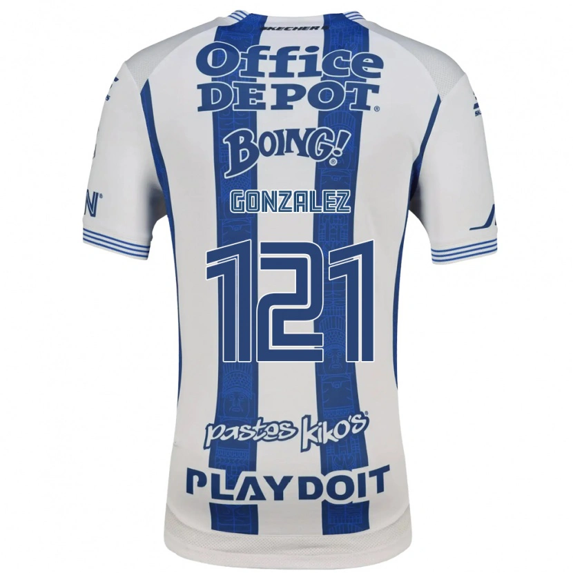 Danxen Hombre Camiseta Cristian González #121 Blanco Azul Marino 1ª Equipación 2026/27 La Camisa México