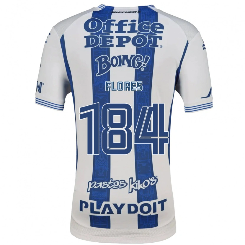 Danxen Hombre Camiseta Jason Flores #184 Blanco Azul Marino 1ª Equipación 2026/27 La Camisa México