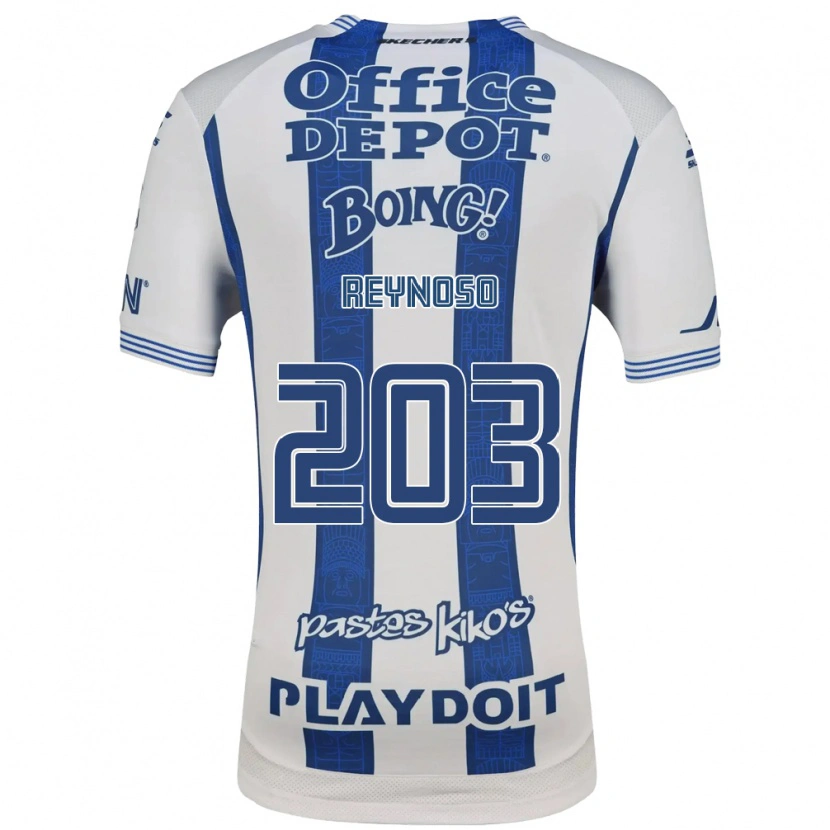 Danxen Hombre Camiseta Braulio Reynoso #203 Blanco Azul Marino 1ª Equipación 2026/27 La Camisa México