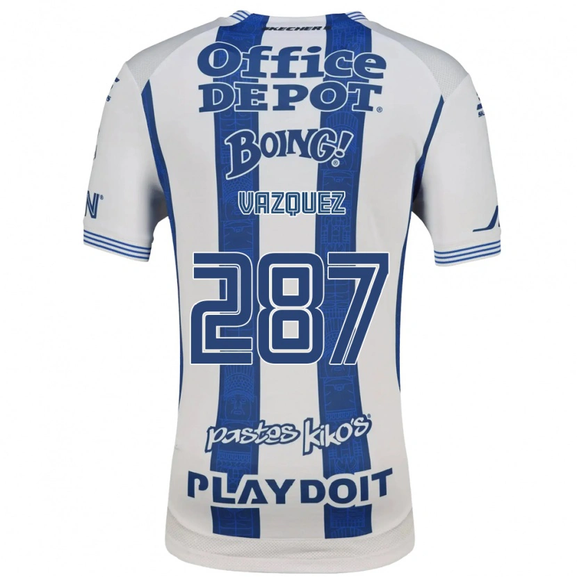 Danxen Hombre Camiseta Maximo Vázquez #287 Blanco Azul Marino 1ª Equipación 2026/27 La Camisa México