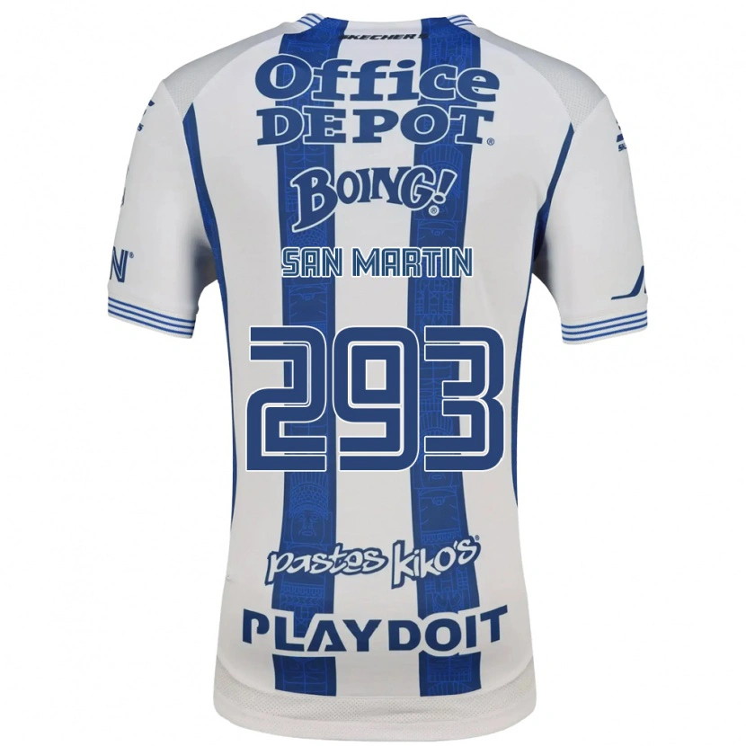 Danxen Hombre Camiseta Uziel San Martín #293 Blanco Azul Marino 1ª Equipación 2026/27 La Camisa México