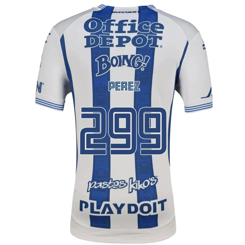 Danxen Hombre Camiseta Santiago Pérez #299 Blanco Azul Marino 1ª Equipación 2026/27 La Camisa México