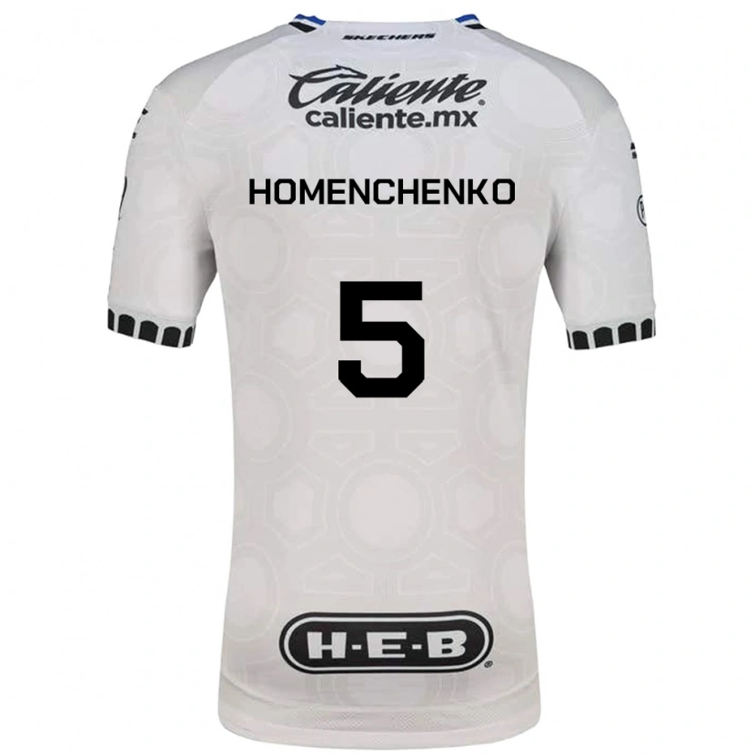 Danxen Hombre Camiseta Santiago Homenchenko #5 Blanco Negro Azul 1ª Equipación 2026/27 La Camisa México