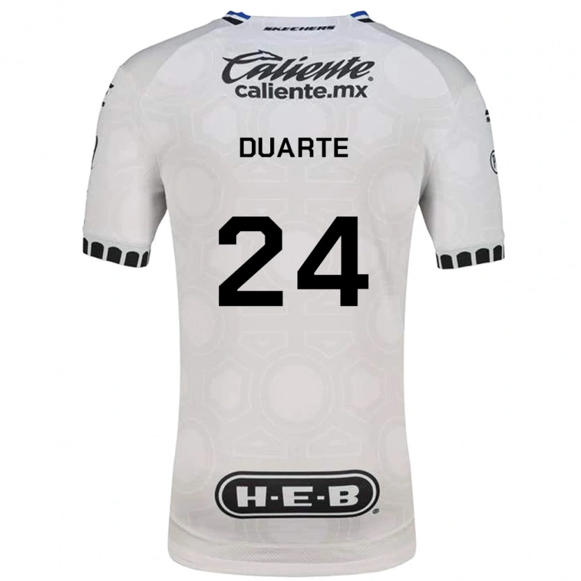 Danxen Hombre Camiseta Bayron Duarte #24 Blanco Negro Azul 1ª Equipación 2026/27 La Camisa México