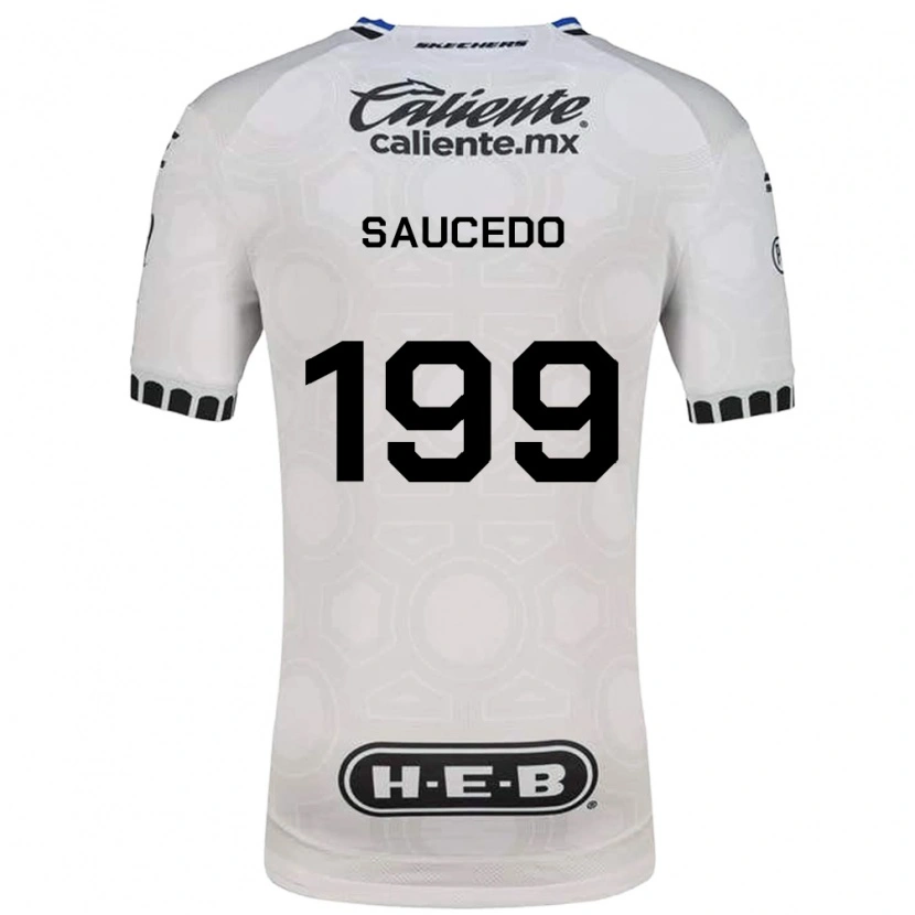 Danxen Hombre Camiseta Christian Saucedo #199 Blanco Negro Azul 1ª Equipación 2026/27 La Camisa México