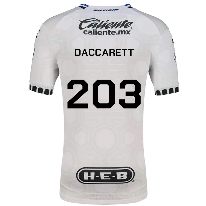 Danxen Hombre Camiseta Juan Daccarett #203 Blanco Negro Azul 1ª Equipación 2026/27 La Camisa México