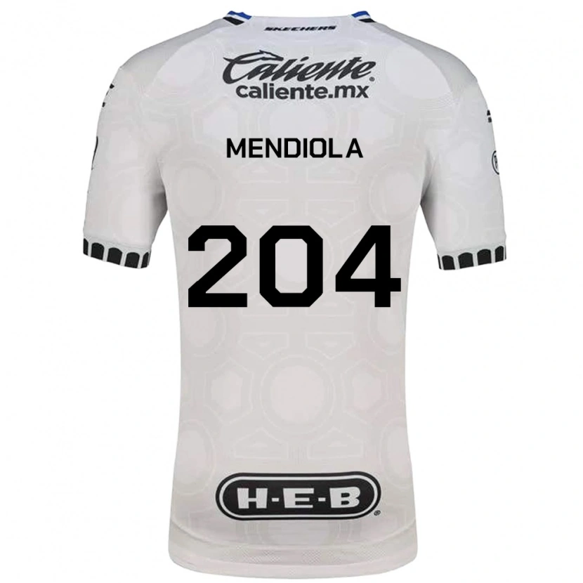 Danxen Hombre Camiseta Carlos Mendiola #204 Blanco Negro Azul 1ª Equipación 2026/27 La Camisa México
