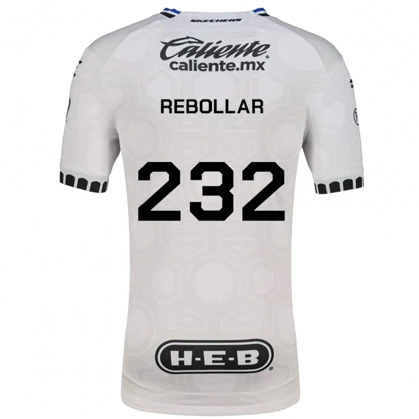 Danxen Hombre Camiseta Jonathan Rebollar #232 Blanco Negro Azul 1ª Equipación 2026/27 La Camisa México