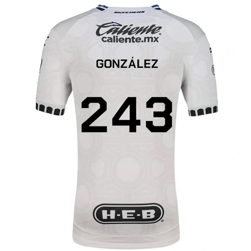 Danxen Hombre Camiseta Leonardo González #243 Blanco Negro Azul 1ª Equipación 2026/27 La Camisa México