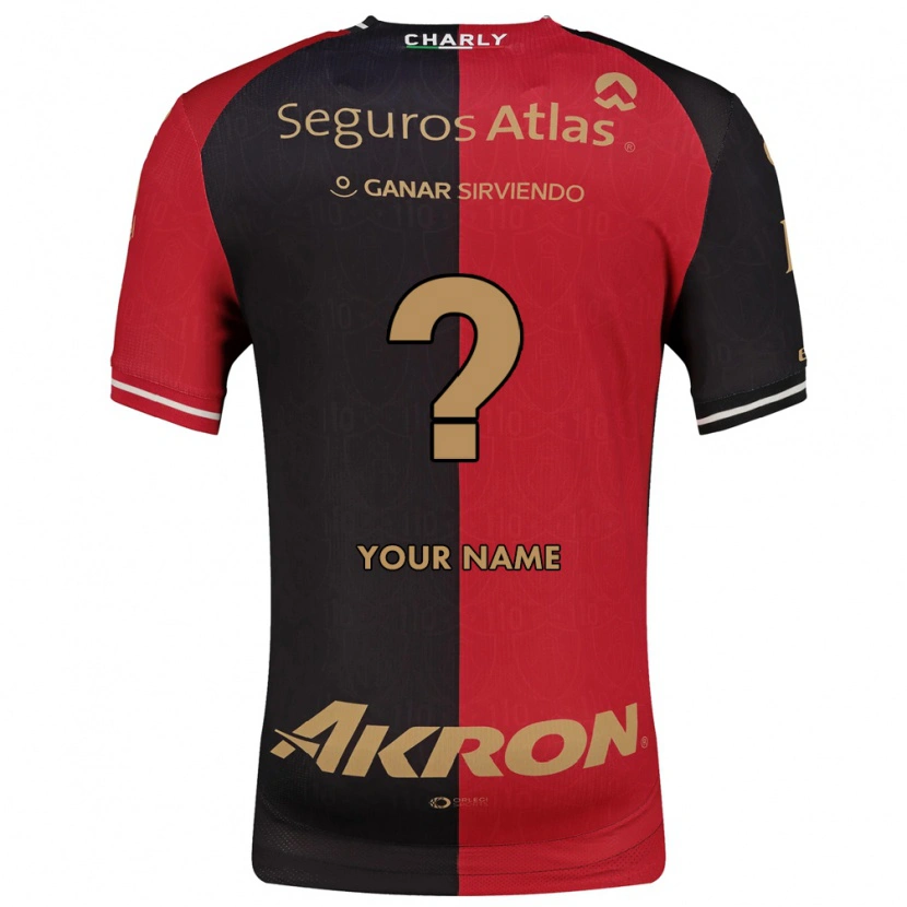 Danxen Hombre Camiseta Su Nombre #0 Rojo Negro Marrón 1ª Equipación 2026/27 La Camisa México