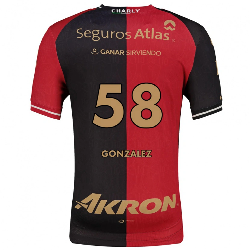 Danxen Hombre Camiseta Arturo González #58 Rojo Negro Marrón 1ª Equipación 2026/27 La Camisa México