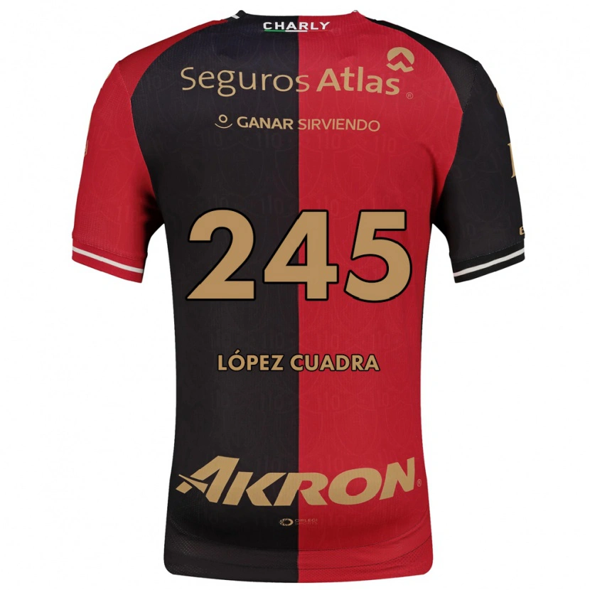 Danxen Hombre Camiseta Roberto López Cuadra #245 Rojo Negro Marrón 1ª Equipación 2026/27 La Camisa México