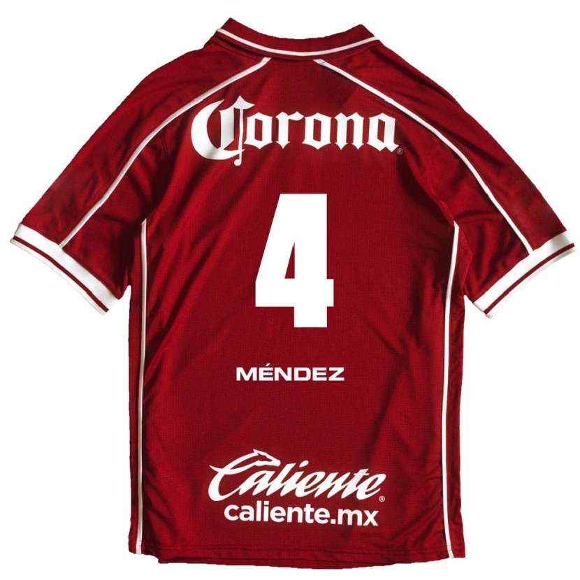 Danxen Hombre Camiseta Bruno Méndez #4 Blanco Rojo 1ª Equipación 2026/27 La Camisa México