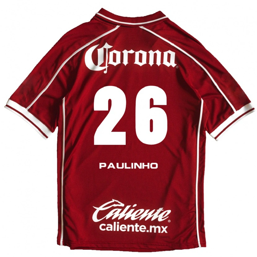 Danxen Hombre Camiseta Paulinho #26 Blanco Rojo 1ª Equipación 2026/27 La Camisa México