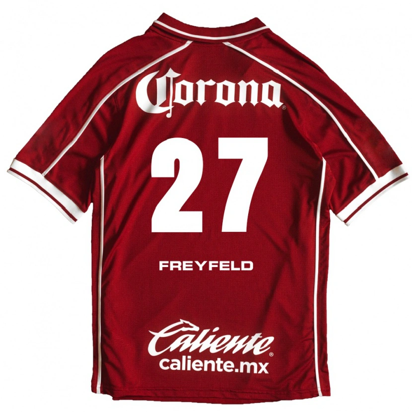 Danxen Hombre Camiseta Emiliano Freyfeld #27 Blanco Rojo 1ª Equipación 2026/27 La Camisa México