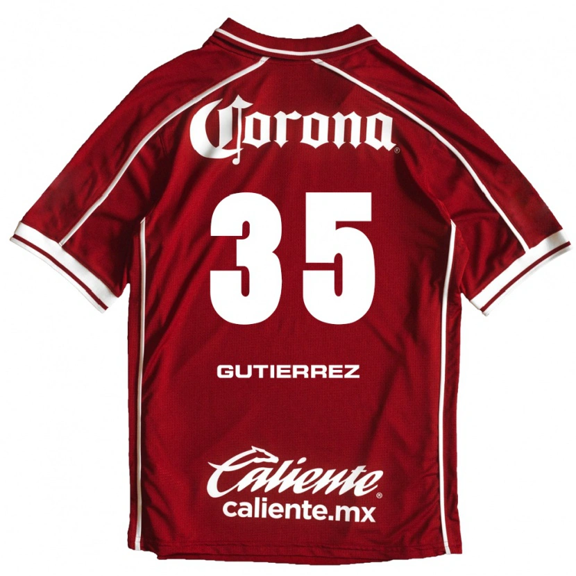 Danxen Hombre Camiseta Érick Gutiérrez #35 Blanco Rojo 1ª Equipación 2026/27 La Camisa México