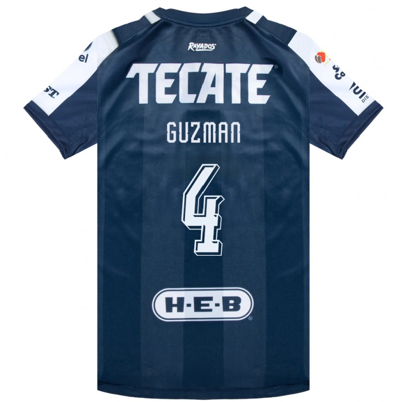 Danxen Hombre Camiseta Víctor Guzmán #4 Azul Tinta Blanco Rojo 1ª Equipación 2026/27 La Camisa México