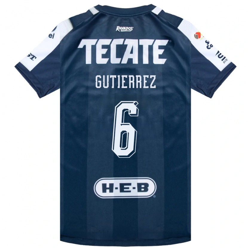 Danxen Hombre Camiseta Edson Gutierrez #6 Azul Tinta Blanco Rojo 1ª Equipación 2026/27 La Camisa México