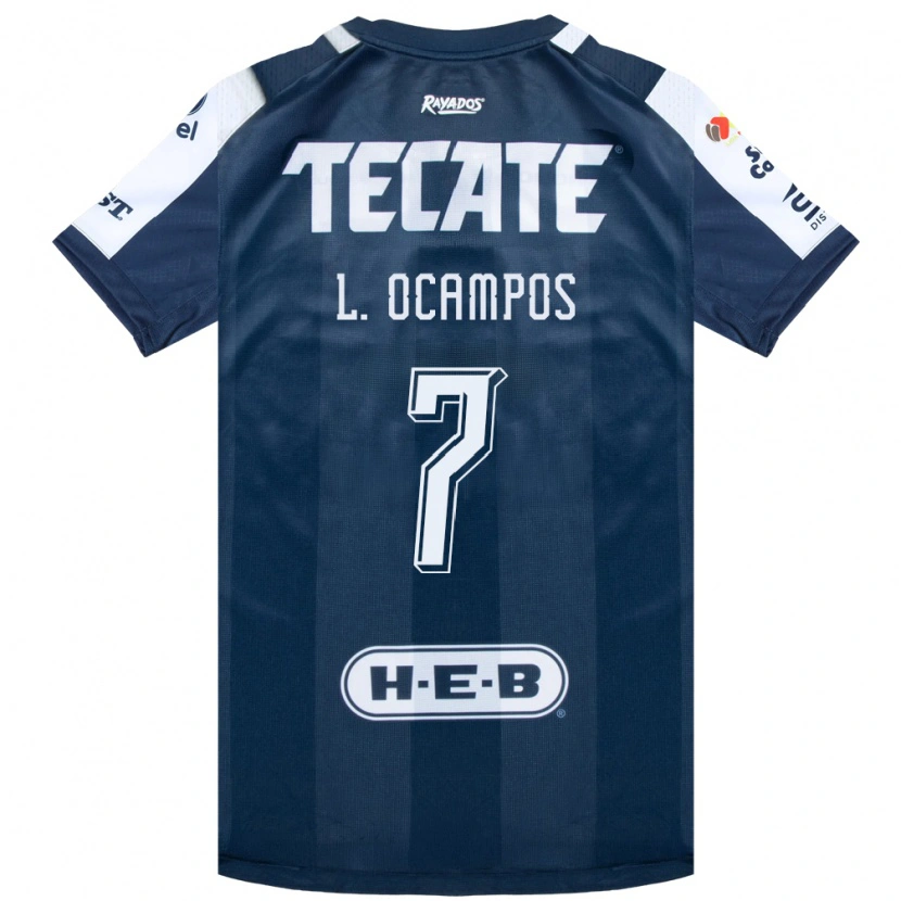Danxen Hombre Camiseta Lucas Ocampos #7 Azul Tinta Blanco Rojo 1ª Equipación 2026/27 La Camisa México