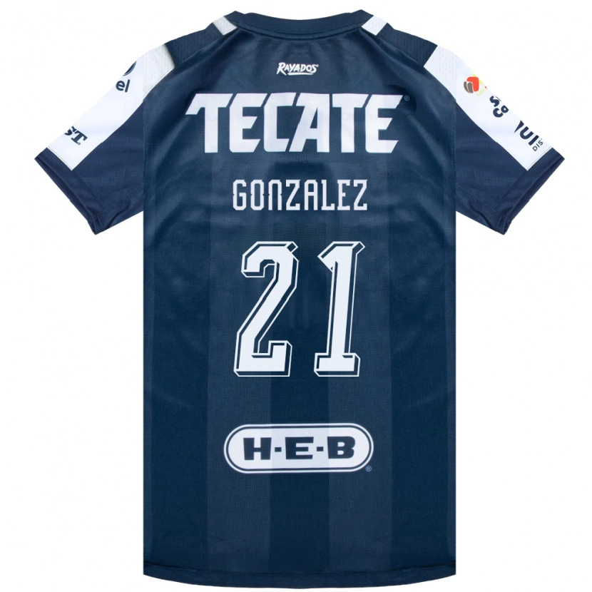 Danxen Hombre Camiseta Alfonso Gonzalez #21 Azul Tinta Blanco Rojo 1ª Equipación 2026/27 La Camisa México