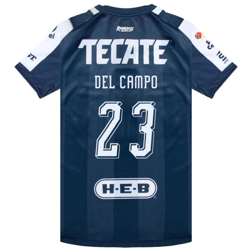 Danxen Hombre Camiseta Valeria Del Campo #23 Azul Tinta Blanco Rojo 1ª Equipación 2026/27 La Camisa México