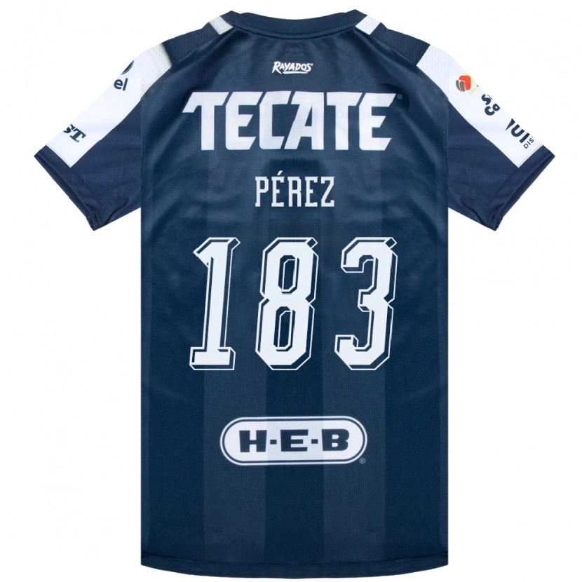 Danxen Hombre Camiseta Santiago Pérez #183 Azul Tinta Blanco Rojo 1ª Equipación 2026/27 La Camisa México