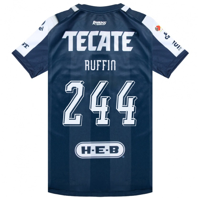 Danxen Hombre Camiseta Paxon Ruffin #244 Azul Tinta Blanco Rojo 1ª Equipación 2026/27 La Camisa México