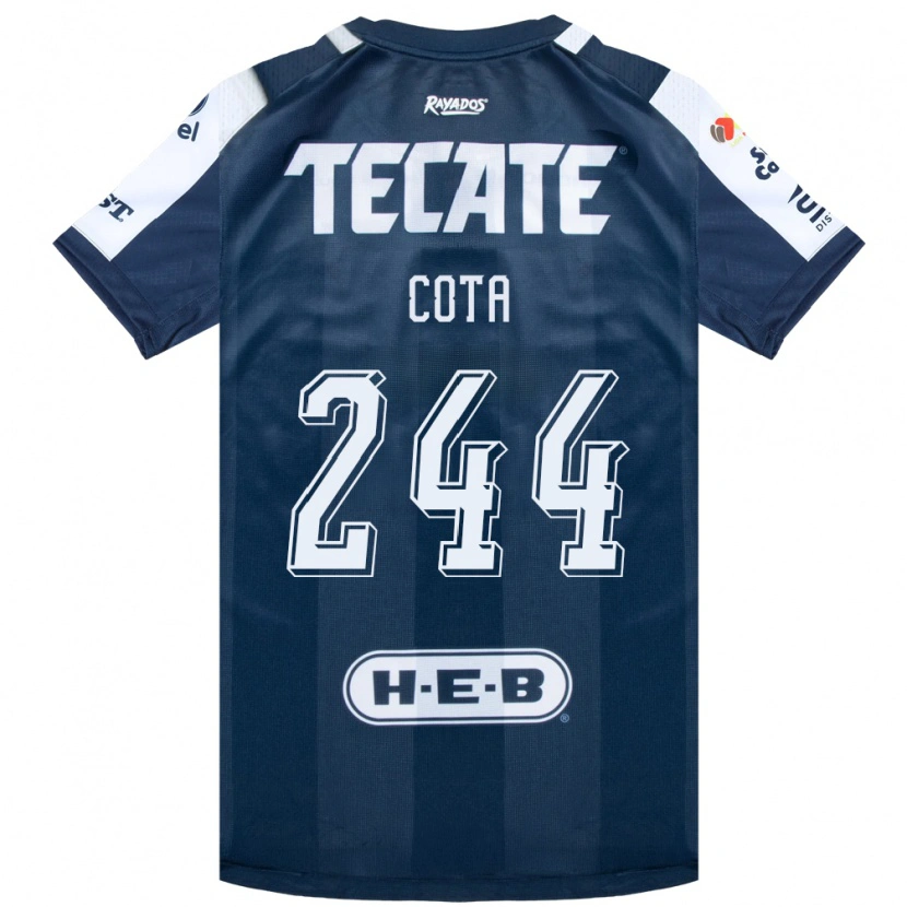 Danxen Hombre Camiseta Mario Cota #244 Azul Tinta Blanco Rojo 1ª Equipación 2026/27 La Camisa México