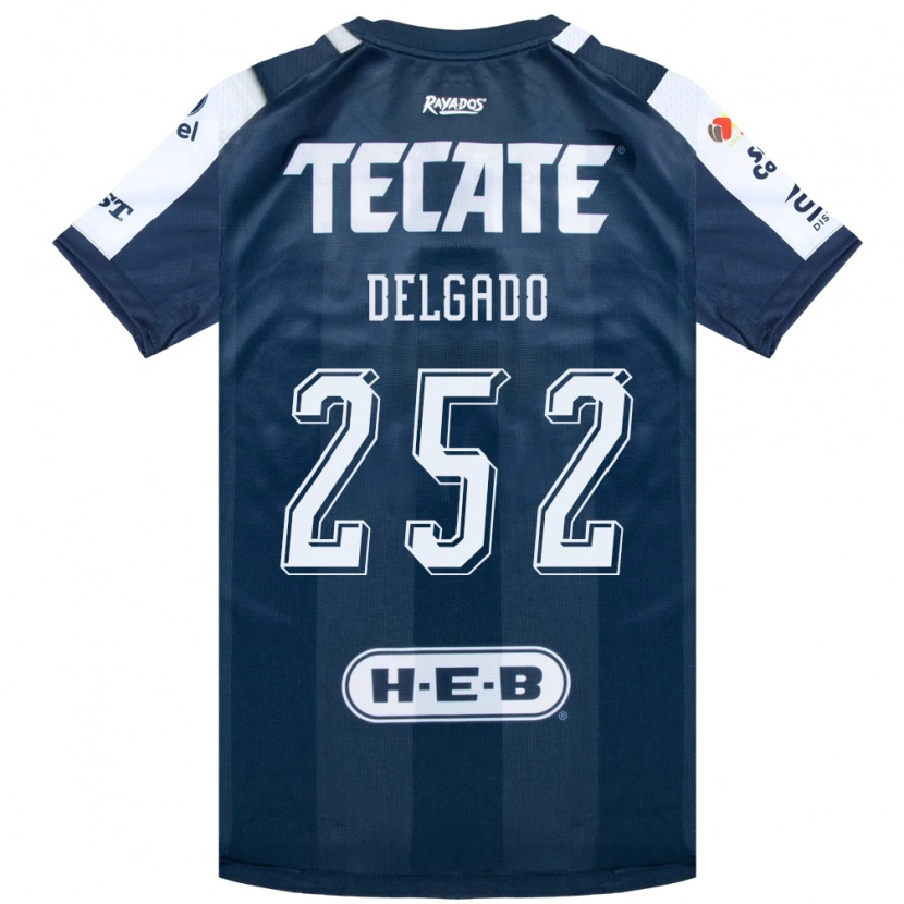 Danxen Hombre Camiseta Jorge Delgado #252 Azul Tinta Blanco Rojo 1ª Equipación 2026/27 La Camisa México