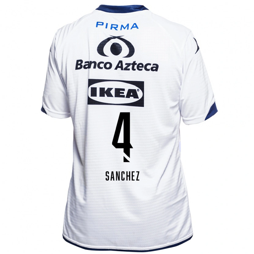 Danxen Hombre Camiseta Liliana Sánchez #4 Blanco Negro Azul 1ª Equipación 2026/27 La Camisa México